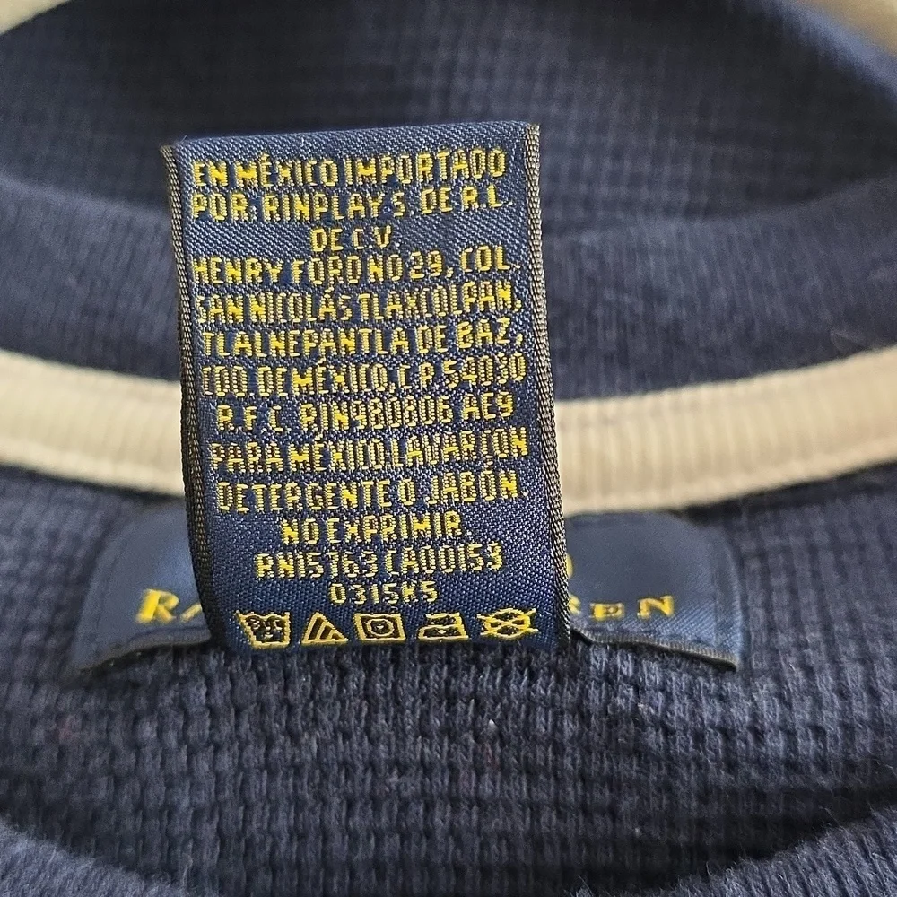Polo Ralph Lauren Blue Mens Cotton Shirt & Shorts Set.  Size Large